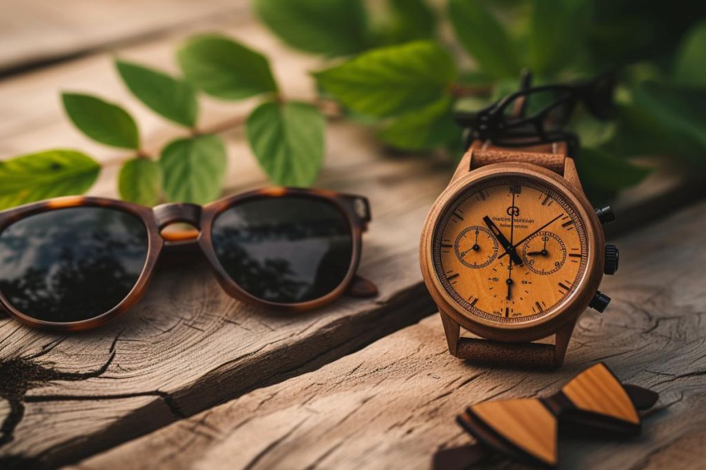 Style écologique : montres, lunettes, nœuds papillon en bois, l&rsquo;essence de la mode musicale