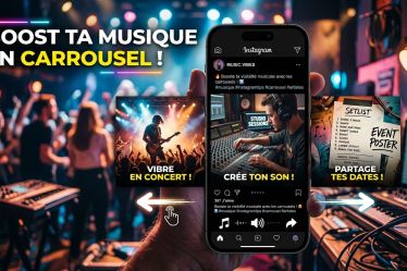 créer carousel instagram promotion musique