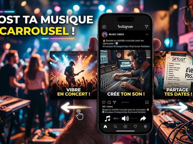 créer carousel instagram promotion musique