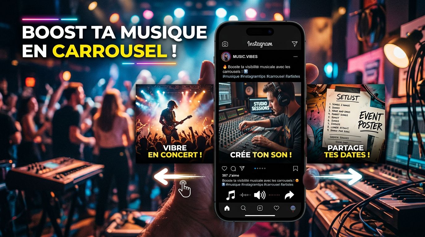 créer carousel instagram promotion musique